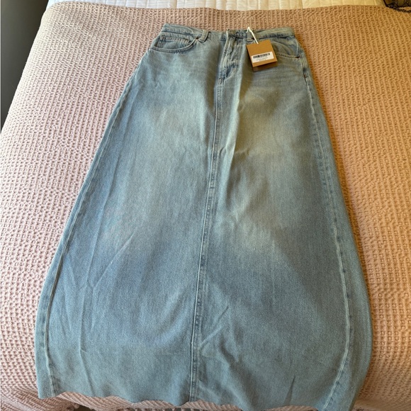 REFORMATION KASS DENIM MAXI SKIRT - Picture 2 of 4